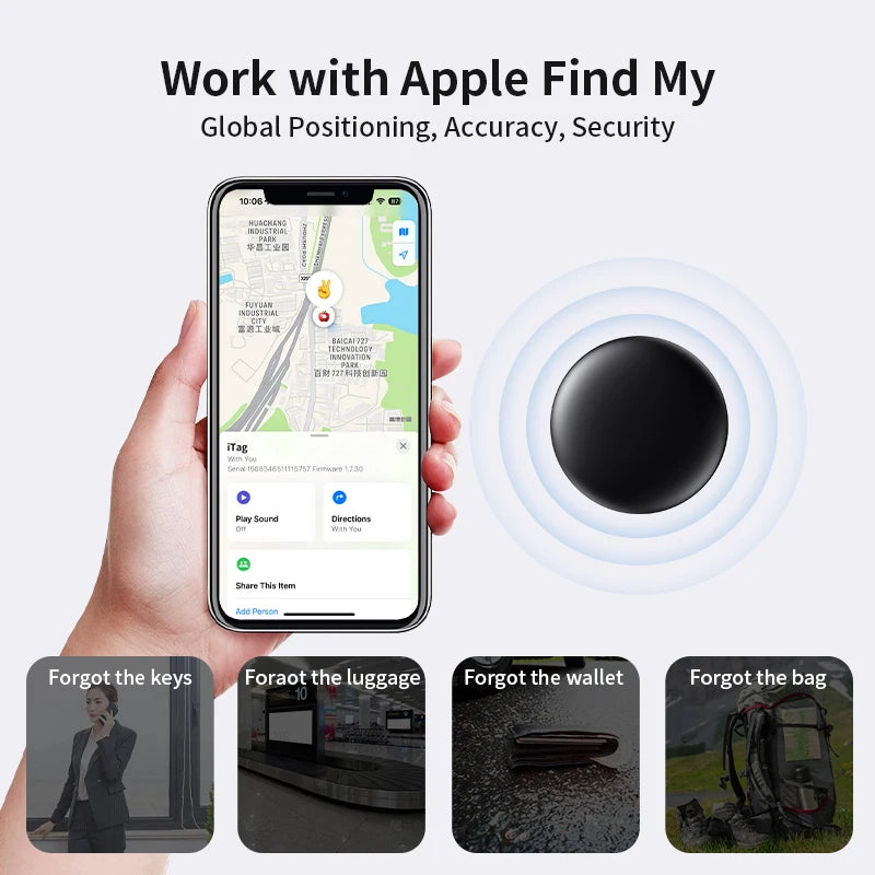1/4 Silicone Set Anti-Lose Tracker Long-Distance Finder for Apple Find My Voice Locate Keys Bag Toys Smart Tag for Ios Iphone