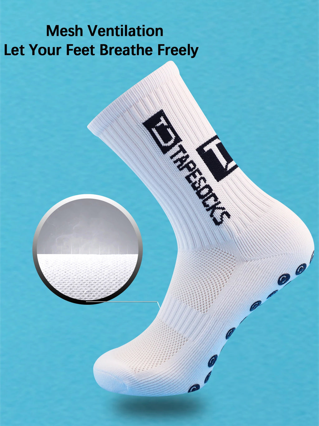 4 Pairs Men'S Soccer Socks with Grip, Non Slip anti Slip Athletic Socks with Cushion Pads for Football/Basketball