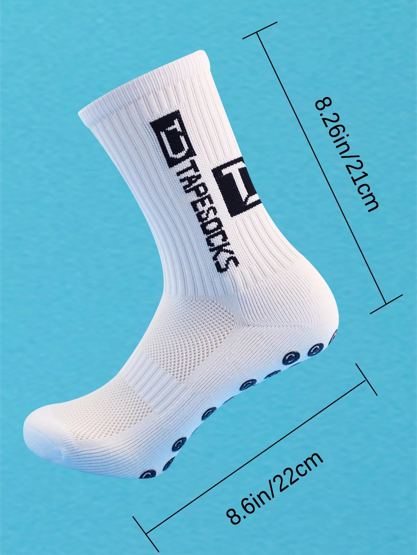 4 Pairs Men'S Soccer Socks with Grip, Non Slip anti Slip Athletic Socks with Cushion Pads for Football/Basketball