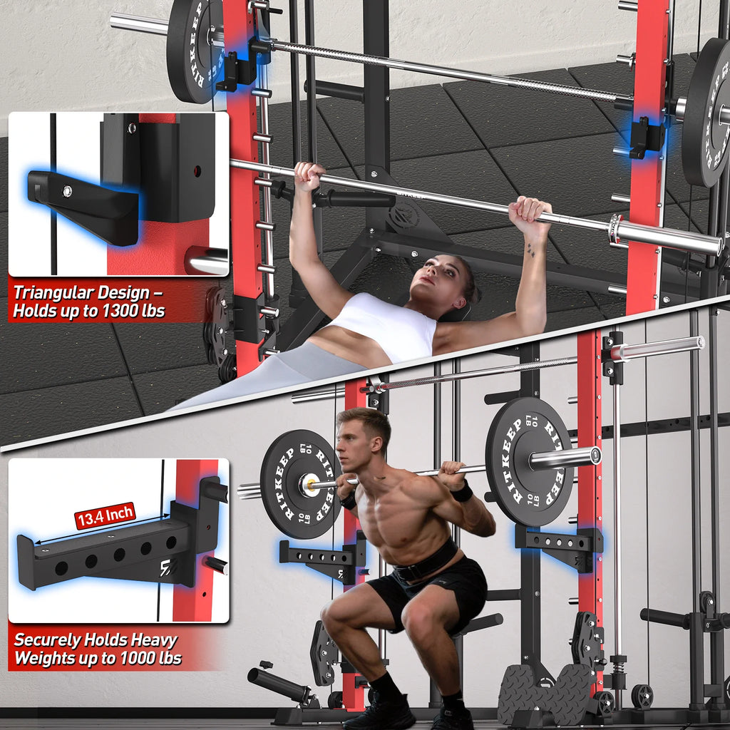 PMAX-4750 Dual Plate Loaded Squat Exercise Machine Gym Equipment Package